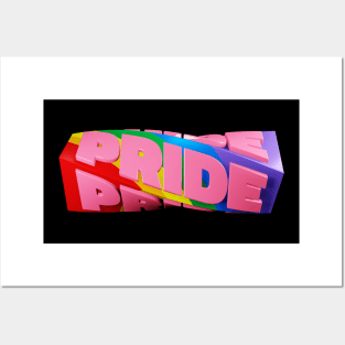 Pride Rainbow Flag Abstract Posters and Art